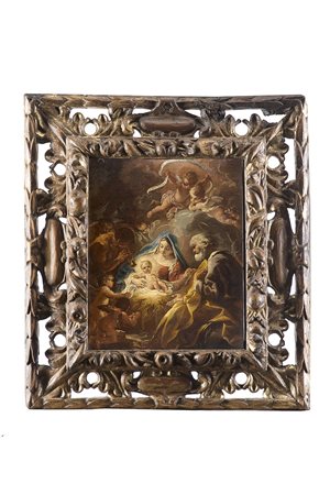 Maestro italiano del secolo XVIIINativitàOlio su tela cm 38,8x29,5In cornice...