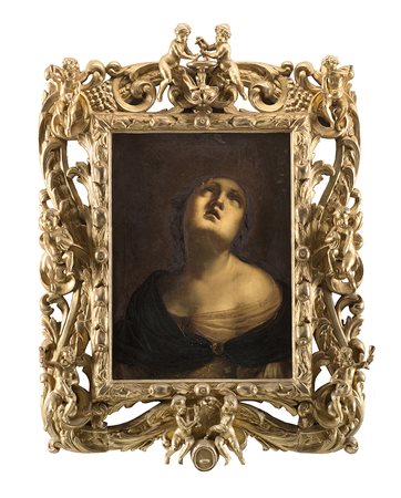 Maestro del secolo XVIIISanta in estasiOlio su tela cm 62x46In importante...