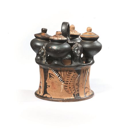 RARO KERNOS A FIGURE ROSSE CAMPANO DATAZIONE: fine IV sec. a. C. MATERIA E...