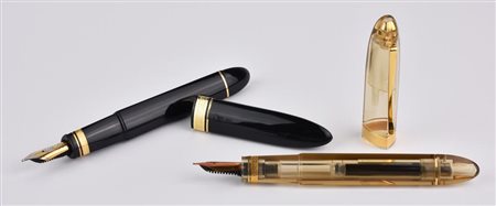 DUE PENNE STILOGRAFICHE, OMAS, EDIZIONE LIMITATA 360 corpo a sezione...