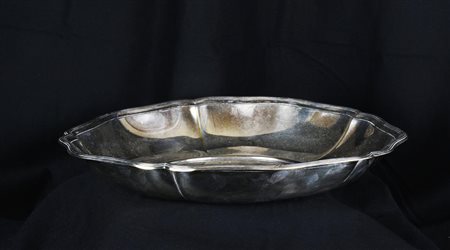 CENTROTAVOLA IN ARGENTO centrotavola in metallo argentato, diam. cm. 25