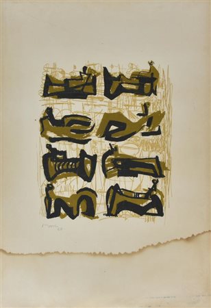 Henry Moore (1898 – 1986) EIGHT RECLINING FIGURES. 1958 Litografia a 3...