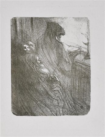 Henri de Toulouse-Lautrec Litografia a matita, spruzzo e raschietto. Mm....