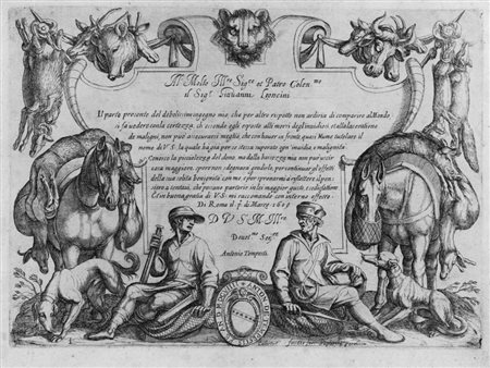 Antonio Tempesta DIVERSE CACCE DI ANIMALI. 1609 Serie completa ed omogenea di...