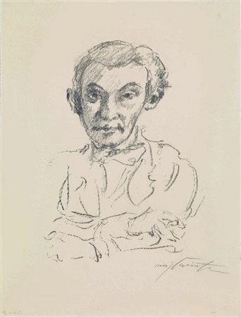 Lovis Corinth RITRATTO DI ERICH GOERITZ. 1922 Litografia. mm 280x205. Foglio:...