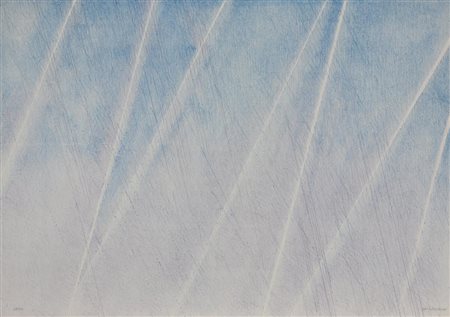 Giulia Napoleone PIOGGIA. 1974 Litografia. mm 463x650. Firmata a matita e...