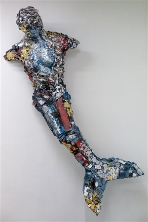 Lele De Bonis torino 1980 Siren 2018 Assemblaggio, legno e alluminio 170x100...