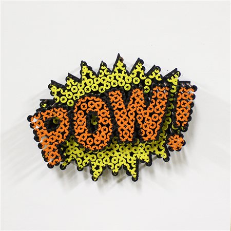 Alessandro Padovan Borgomanero 1983 MINI POW! 2019 Acrilico su viti 30x30...