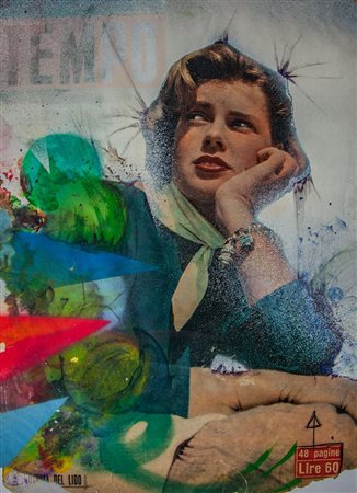 Tommaso Pasi Bollate 1982 Tempo passato 0 Pittura, stencil e collage su...