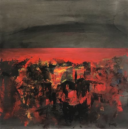 Giacomo Minutello Latisana 1 Grande Rosso 2019 mista su tavola 80x80...