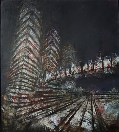 EZIO AROSIO LISSONE 1949 Concertazione 2018 t.m. su pannello con cornice...