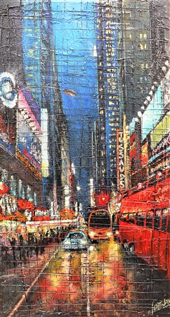 FRANCESCO OTTOBRE Formia (LT) 1956 times square 2011 tecnica mista 92x50...