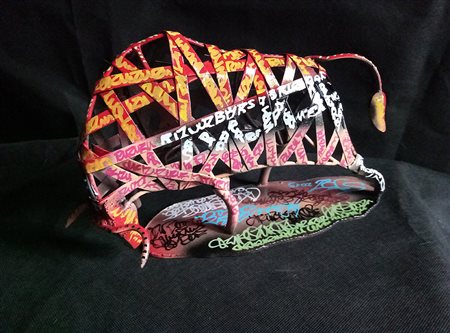 STOZ Milano 1998 GRAFFITI WILD BULL 2019 ACRILICO E SPRAY SU SCULTURA IN...