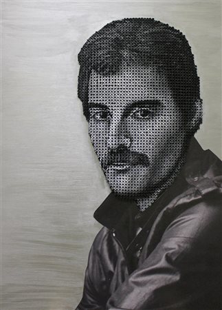Alessandro Padovan Borgomanero 1983 FREDDY MERCURY 2018 Acrilico su viti...