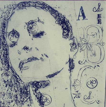 Luna Potenziere Cuneo 1 Autoritratto 0 Timbri su carta applicata 20x20...