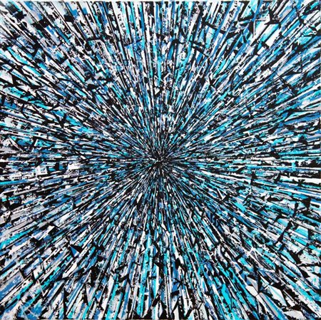 william raffredi Milano 1986 Azul 2019 Olio su tela 100x100 Certificato di...