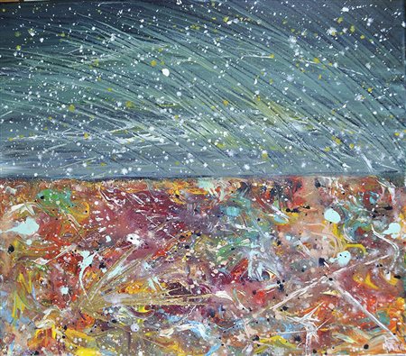 DeMa Salerno 1996 Aurora/Magnetic field 2016 acrilico su tela 35x40...