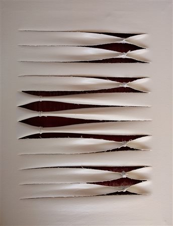 Calogero Salemi Racalmuto (AG) 1966 Squarci di rosso ciliegia 2019 smalto...