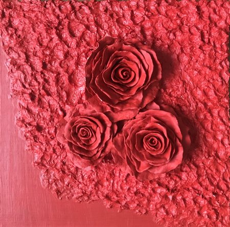 Ida Gerasolo Locri 1980 Noi nell'universo 2018 olio su tavola 30x30...