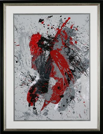 SCIALOJA TOTI (1914 - 1998) Senza titolo. 1997 Serigrafia, cm 49,5x69....