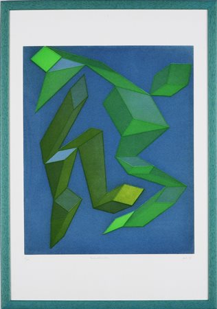 PERILLI ACHILLE (n. 1927) Tenten Labirint Len. Acquaforte, cm 41x49,5....