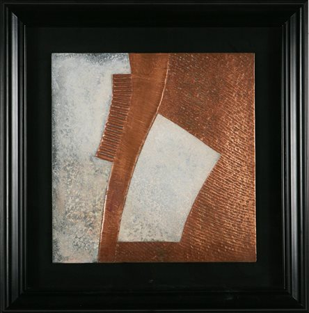 CARLESSO GIANPIETRO (n. 1961) Semza titolo. 1992 Piombo e rame, cm 47x49....