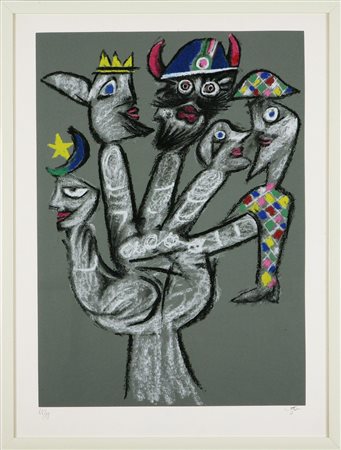 MATTA SEBASTIAN (1911 - 2002) Senza titolo. 1980 Serigrafia, cm 50x69,5....