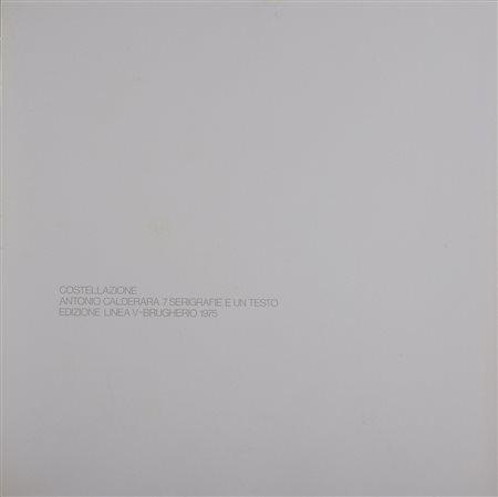 CALDERARA ANTONIO (1903 - 1978) Costellazione 1975 Portfolio, cm 70x70....