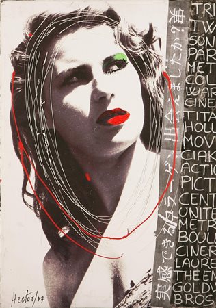 HECTOR & HECTOR (n. 1956) Mangano action movie. 2007 Tecnica mista su carta...