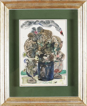 POSSENTI ANTONIO (n. 1933) Senza Titolo. Tecnica mista su cartone, cm...