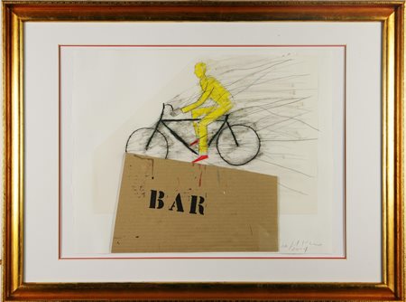 PALADINO MIIMMO (n. 1948) Senza titolo. 2004 Tecnica mista e collage su...