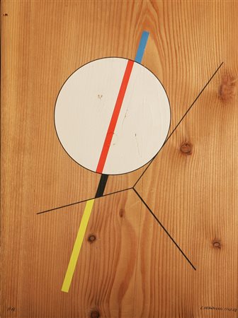 VERONESI LUIGI (1908 - 1998) Senza titolo. 1982 Multiplo su legno, cm...