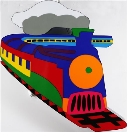 LODOLA MARCO (n. 1955) Treno. 2011 installazione luminosa, cm 73x122x12. Al...