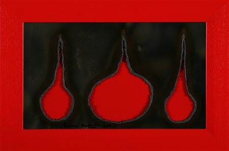 AUBERTIN BERNARD (n. 1934) Fer Brulè. 2009 lamiera bruciata, cm 30x49. Opera...