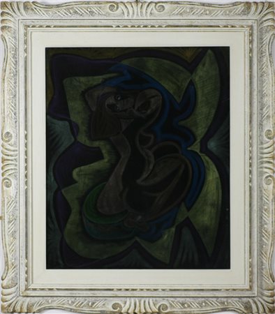 ORIANI PIPPO (1902 - 1972) Modella in posa. Pastello su velluto, cm 50x60....