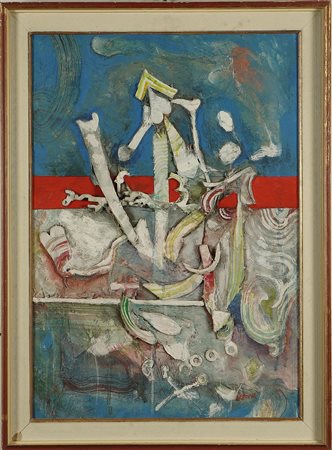 DEL PEZZO LUCIO (n. 1933) Emergente. 1962 Collage su tavola, cm 50x73. Opera...