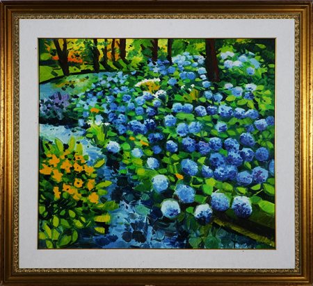 FACCINCANI ATHOS (n. 1951) Senza titolo. Olio su tela, cm 90x80. Autentica...