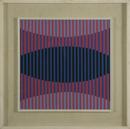 GLATTFELDER HANS JORG (n. 1939) Quattro curve virtuali. Olio su tela, cm...