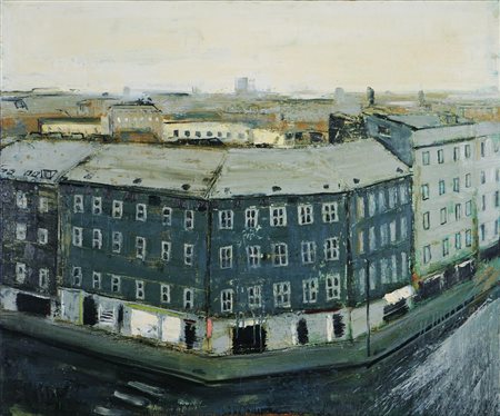 ALIOTO MASSIMILIANO (n. 1972) Berlino. 2005 Olio su tela, cm 120x100....