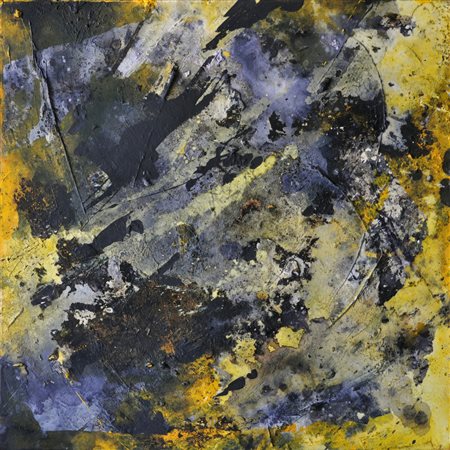 DANIELE BRUNO (1948) In viaggio. 2012. Tecnica mista su tela. Cm 60x60. Al...