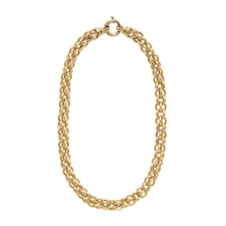 Collana in oro giallo 18kt Maglia tubolare con chiusura ad anello Peso gr...