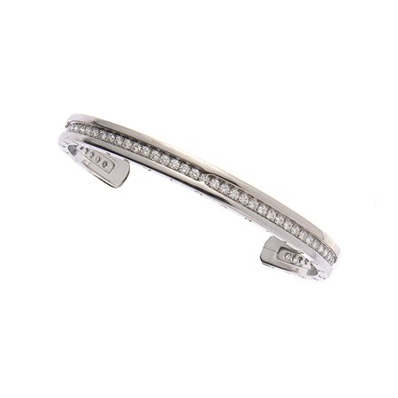 Bulgari Bracciale in oro bianco 18kt e diamanti realizzato a schiava Peso gr...