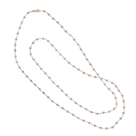 Collana in oro rosa 18kt e diamanti Con 95 diamanti taglio brillante per...