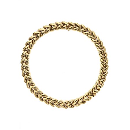 Cartier Collana a spiga in oro giallo 18kt, gioiello numerato e firmato...