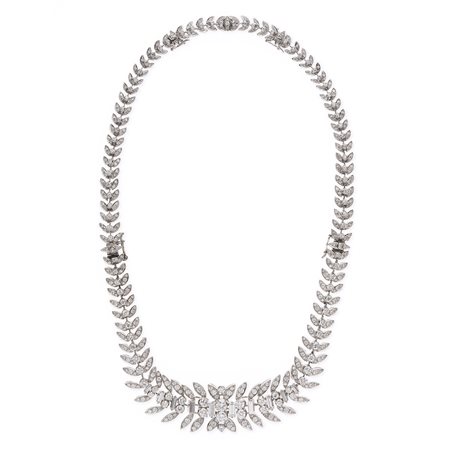 Collana in oro bianco 18kt Interamente realizzata in diamanti taglio...