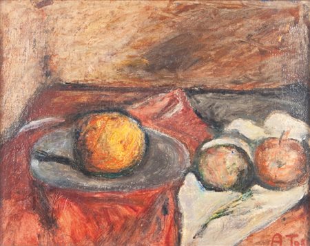 ARTURO TOSI (1871-1956) Natura morta con frutti (anni '40)olio su tela cm 32...
