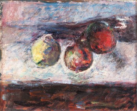 ARTURO TOSI (1871-1956) Natura morta con frutti (anni '50)olio su tela cm 32...