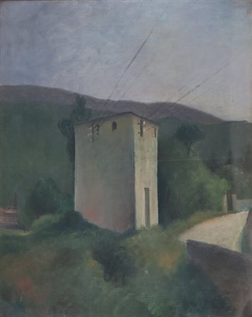 CRISTOFORO DE AMICIS (1902-1987) La cabina elettrica (Longone al Segrino)...