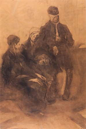 LORENZO VIANI (1882-1936) Senza titolo 1917 circacarboncino su carta cm...