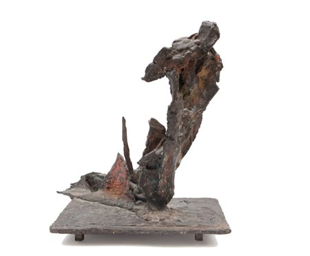 ALBERTO GHINZANI (1939-2015) Figura che si inoltra bronzo cm 29 5x32...